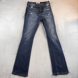 BKE Jeans Womens 25x33.5 Billie Slim Fit High Rise Tailored Bootcut Distressed